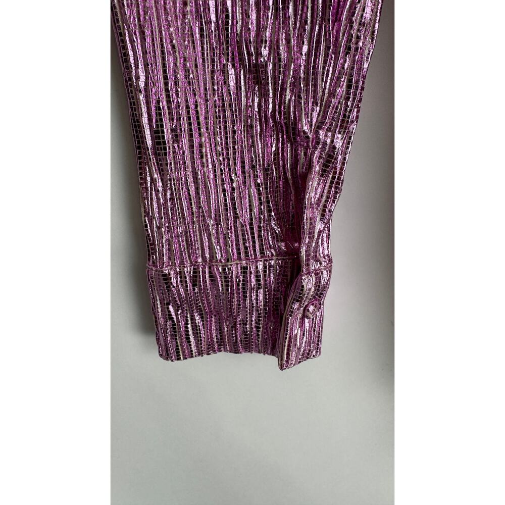 Buddy Love Veronica Textured Shorts Outfit Set Pink Metallic Womens Small New - Picture 5 of 14